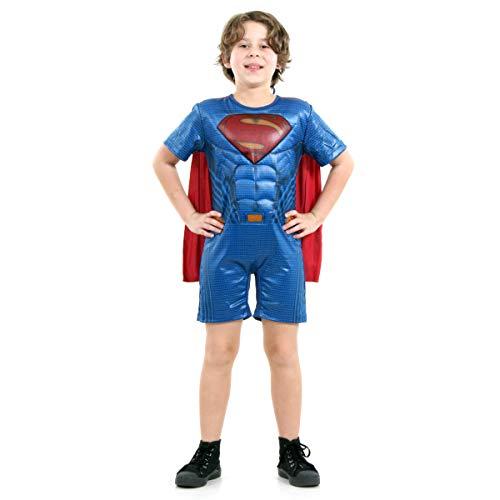 Fantasia Super Homem Curto c/ Musculatura Infantil 910891-G