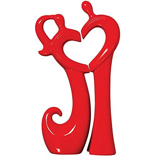 Escultura Casal Love Ceramicas Pegorin Vermelho No Voltagev