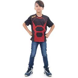 Camiseta Nerf Luxo Infantil 12157-M Sulamericana Fantasias Preto/Vermelho M 6/8 Anos
