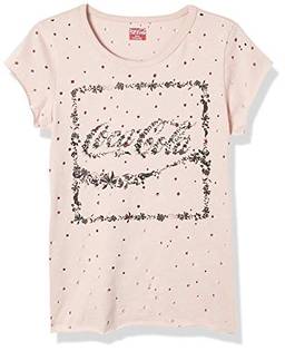 Coca-Cola Jeans Camiseta Estampada Feminino, M, Rosa
