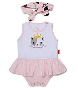 Vestido Jokenpô Bebê Gatinha Com Faixa