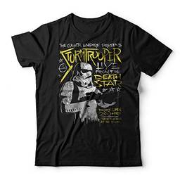 Camiseta Tour Stormtrooper, Studio Geek, Adulto Unissex, Preto, 2G