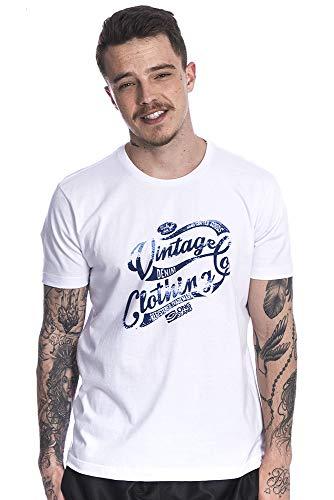 Camiseta Vintage, Long Island, Masculino, Branco, M