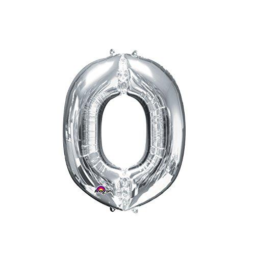 Regina 106447.9, Balão Metalizado Super Shape Letra O Pack, Prata