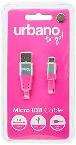 Cabo Micro USB Flat, Urbano, TG-UD0052, Rosa