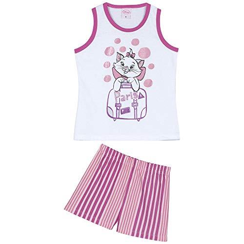 Pijama Disney KF Short Doll Marie Curto meninas Branco 12