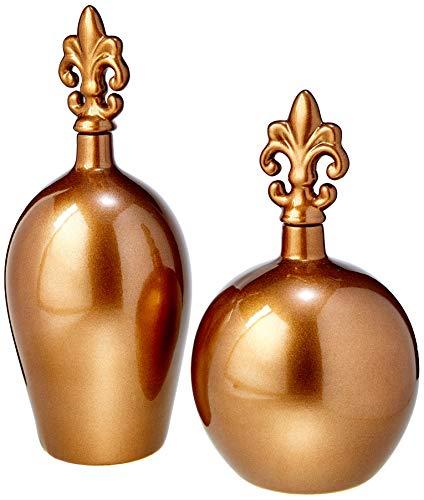 Duo Pote Monaco/lisboa T. Flor De Liz Ceramicas Pegorin Bronze