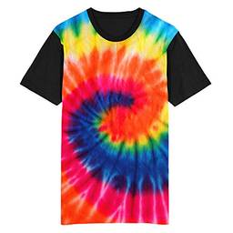 Camiseta Migian Tie Dye Psicodélica Rave Colorida Sublimada Tamanho:G;Cor:Colorido