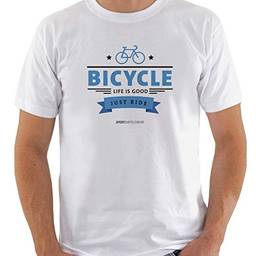 Camiseta Masculina Sports Bike Life is Good Branca Tamanho:XG