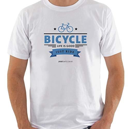 Camiseta Masculina Sports Bike Life is Good Branca Tamanho:GG