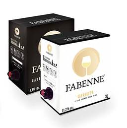 Fabenne Kit 1 Unidade Vinho Tinto Cabernet Sauvignon e 1 Unidade Vinho Branco Moscato - Bag-in-Box 3 Litros cada