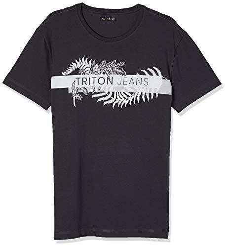 Triton Camiseta Estampada Masculino, G, Cinza