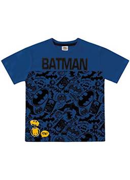 Camiseta Meia Malha Batman, Fakini, Meninos, Azul Escuro, 8