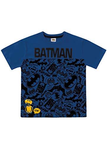 Camiseta Meia Malha Batman, Fakini, Meninos, Azul Escuro, 10
