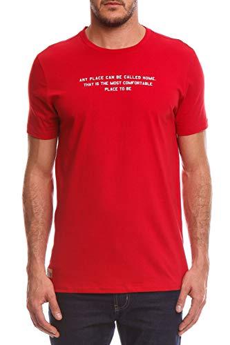 Camiseta Estampas Frente e Costas sobre Cidades, Colcci, Masculino, Vermelho Philly, P