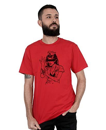 Camiseta Enema Girl, Action Clothing, Masculino, Vermelho, G