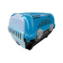 Caixa de Transporte Luxo Furacão Pet N.3 Azul Furacão Pet para Cães, Multicor