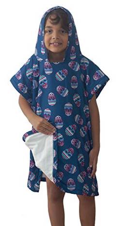 Roupão tactel-caveira étnica (2-5 anos) toalha poncho