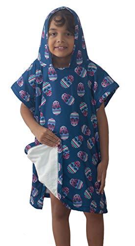 Roupão tactel-caveira étnica (6-10 anos) toalha poncho