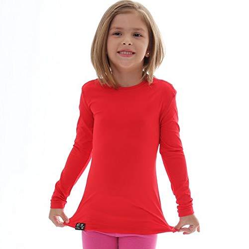 Camiseta UV Protection Infantil UV50+ Tecido Ice Dry Fit Secagem Rápida – 14 Vermelha