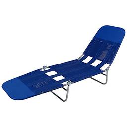 Cadeira Espreguiçadeira Pvc Azul Mor