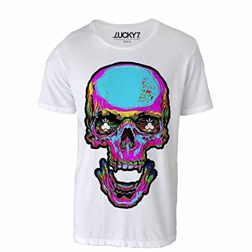 Camiseta Eleven Brand Cinza P Masculina - Skull Colors