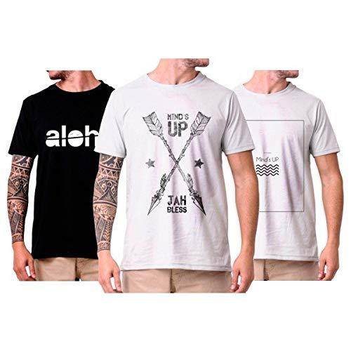 Kit 3 Camiseta Estampada Minds UP (Kit 2, P)