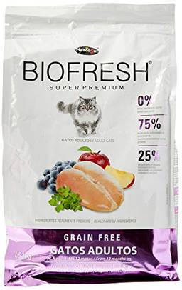 A Ração Hercosul Biofresh para Gatos Adultos Biofresh Raça Adulto, Sabor Frango Fresco, Frutas e Vegetais, 1,5kg