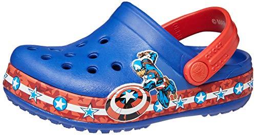 Sandália, Crocs, FunLab Crocband Captain America Kids, Blue Jean, 24/25, Criança Unissex