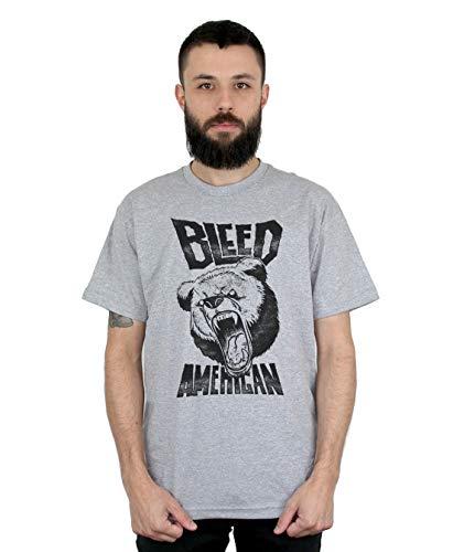Camiseta Killer Bear, Bleed American, Masculino, Cinza Mescla, G