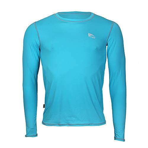 PROGNE SPORTS UV3002 Camisa Termica para Atividades ao Ar Livre, G, Azul
