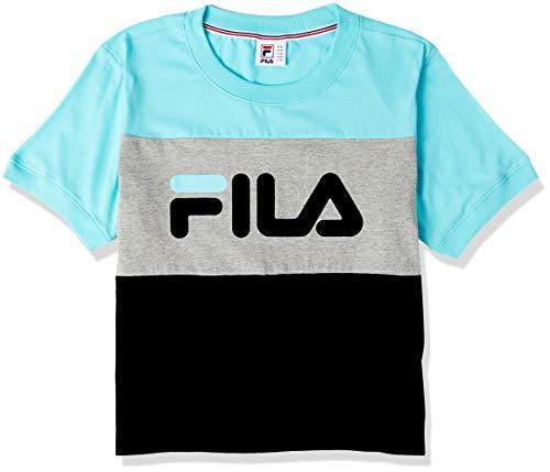 Camiseta Maya, Fila, Feminino, Turquesa Claro/Preto, M