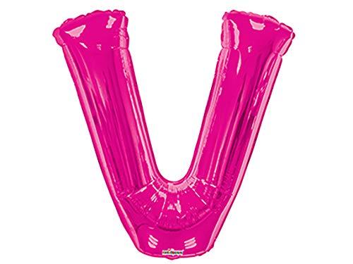Balão Metalizado Supershape Letra V Rosa Pack Regina Rosa