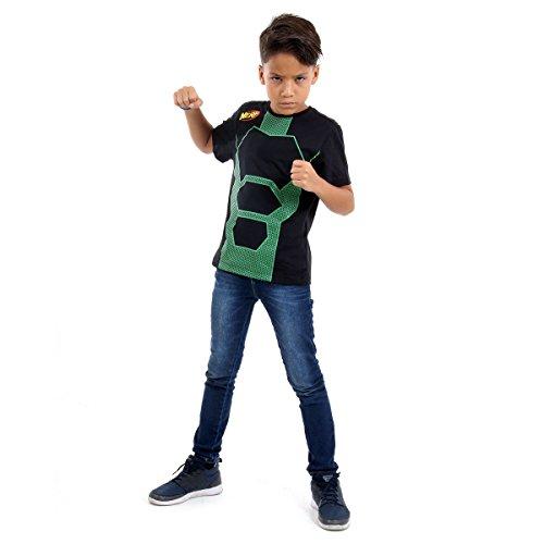 Camiseta Nerf Luxo Infantil Sulamericana Fantasias Preto/Verde G 10/12 Anos