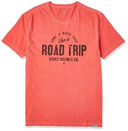 JAB Camiseta Estampada Road Trip Masculino, Tam GG, Rosa Goiaba
