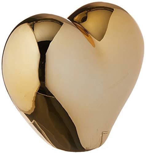 Coração Dourado Em Cerâmica Mart Dourado
