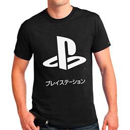 Camiseta Playstation Katakana / Cor Preto / P Banana Geek Preto