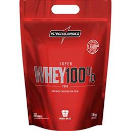 Super Whey 100% Pure - Refil Morango, IntegralMedica, 1800 g