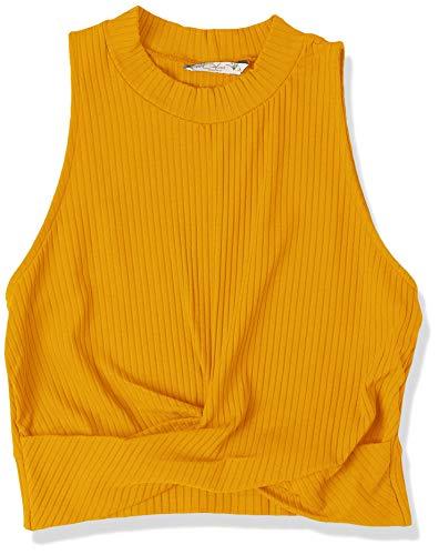 Colcci Blusa  Transpassada na Frente Feminino, P, Amarelo (Amarelo Fireball)