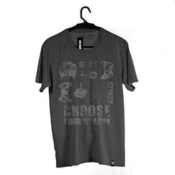 Camiseta Choose Your Weapon, IGN, Adulto Unissex, Preto, G