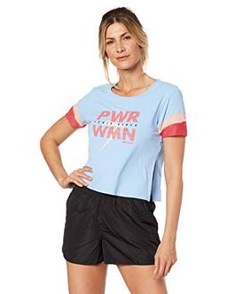 Camiseta T-Shirt Skin Fit Power Woman, Alto Giro, Feminino, Azul Star, P