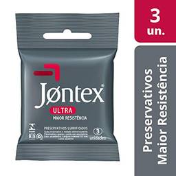 Conjunto de 3 Preservativos Lubrificados Ultra Resistentes, Jontex, Branco