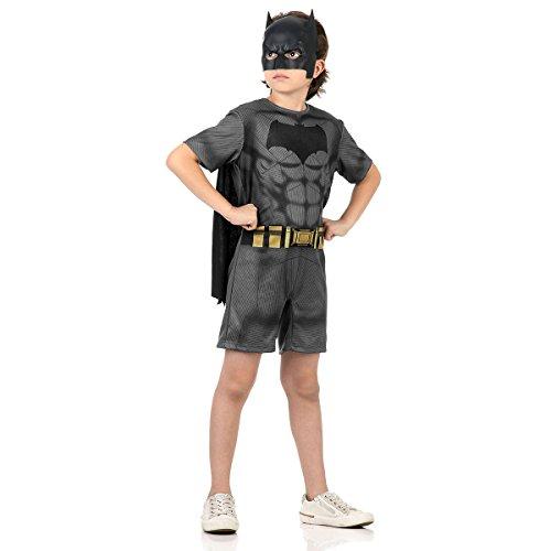 Batman Curto Infantil Sulamericana Fantasias Cinza G 10/12 Anos