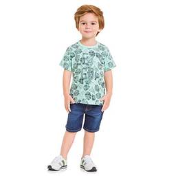 Camiseta Manga Curta, Meninos, Milon, Verde, 6