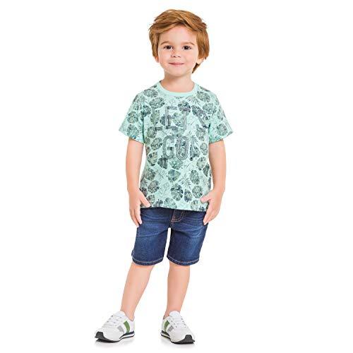 Camiseta Manga Curta, Meninos, Milon, Verde, 8