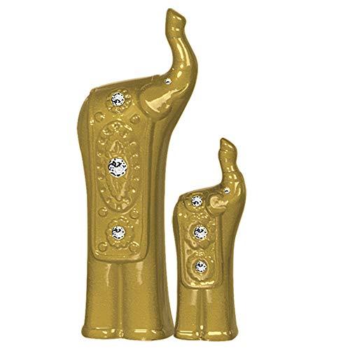 Duo Elefantes Indiano G E Peq Ceramicas Pegorin Bronze