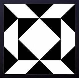Quadro Formas Geométricas II Decore Pronto Preto/ Branco 54x54 cm