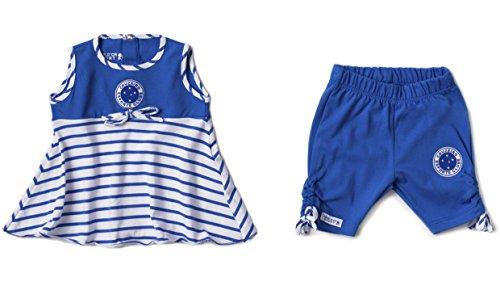 Conjunto Bata e Calça Cruzeiro, Rêve D'or Sport, Meninas, Branco/Azul, 1
