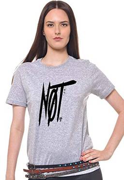 Camiseta Not, Joss, Feminino, Cinza, P