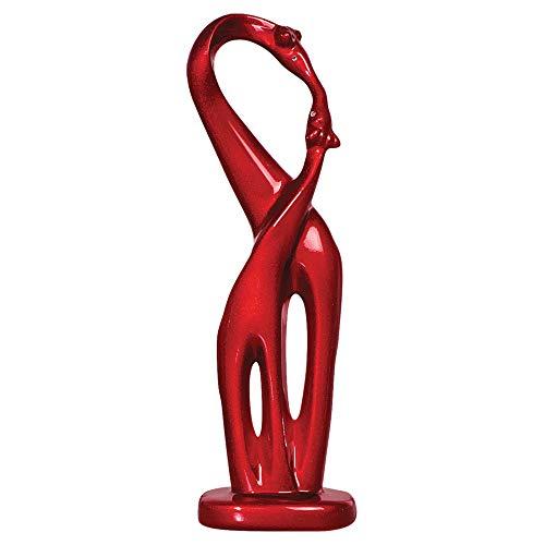 Escultura Girafas Beijando Ceramicas Pegorin Vermelho No Voltagev